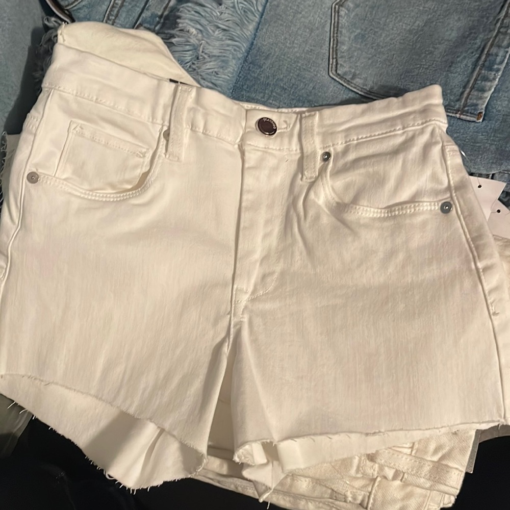 Blank NYC white denim shorts